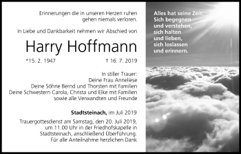 Anzeige von Harry Hoffmann von MGO