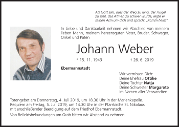 Anzeige von Johann Weber von MGO