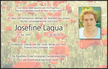 Anzeige von Josefine Laqua von MGO
