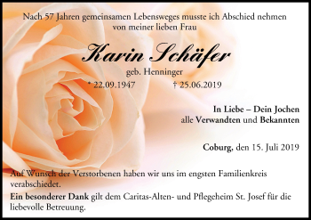Anzeige von Karin Schäfer von MGO