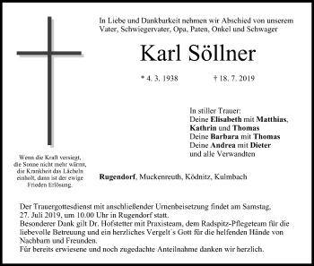 Anzeige von Karl Söllner von MGO