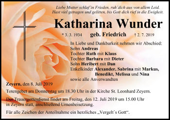 Anzeige von Katharina Wunder von MGO