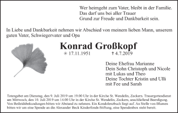 Anzeige von Konrad Großkopf von MGO