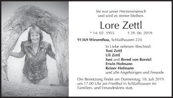 Anzeige von Lore Zettl von MGO