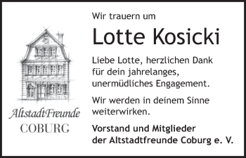 Anzeige von Lotte Kosicki von MGO