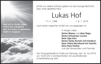 Anzeige von Lukas Hof von MGO