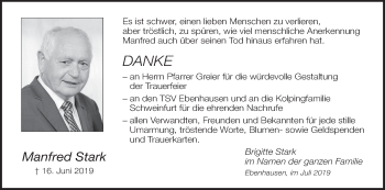 Anzeige von Manfred Stark von MGO
