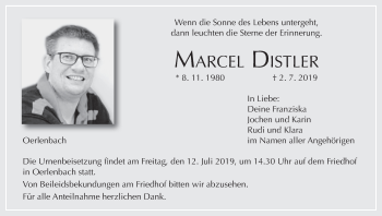 Anzeige von Marcel Distler von MGO