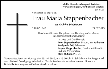 Anzeige von Maria Stappenbacher von MGO