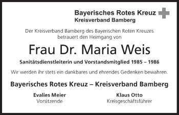 Anzeige von Maria Weis von MGO