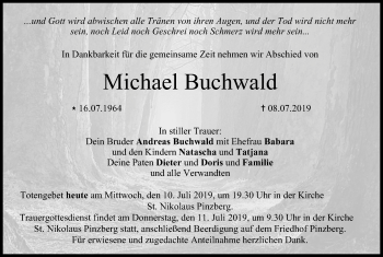 Anzeige von Michael Buchwald von MGO