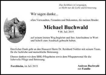 Anzeige von Michael Buchwald von MGO