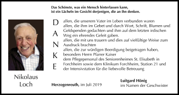 Anzeige von Nikolaus Loch von MGO