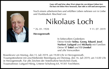 Anzeige von Nikolaus Loch von MGO