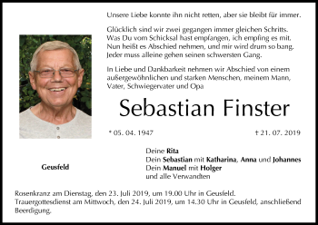 Anzeige von Sebastian Finster von MGO