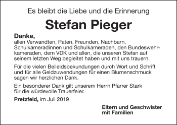Anzeige von Stefan Pieger von MGO