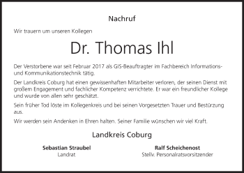 Anzeige von Thomas Ihl von MGO