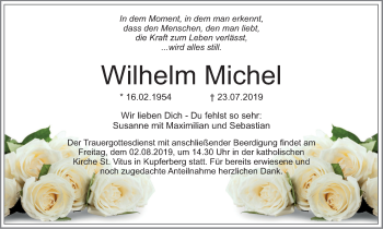 Anzeige von Wilhelm Michel von MGO