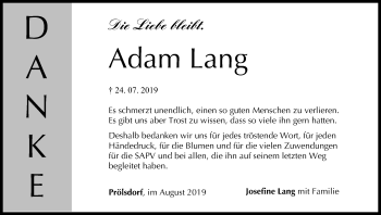 Anzeige von Adam Lang von MGO