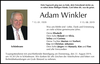 Anzeige von Adam Winkler von MGO