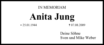 Anzeige von Anita Jung von MGO