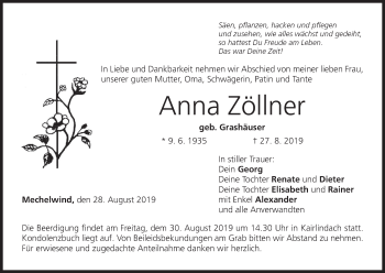 Anzeige von Anna Zöllner von MGO