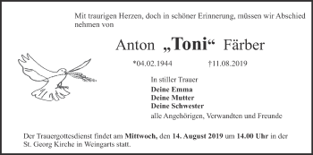 Anzeige von Anton Färber von MGO