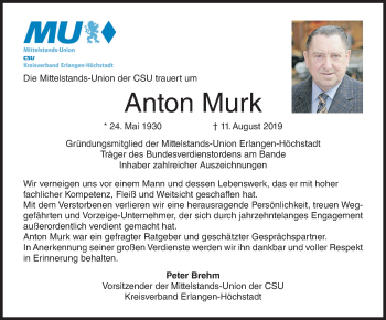 Anzeige von Anton Murk von MGO