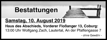 Anzeige von Bestattungen vom 10.08.2019 von MGO
