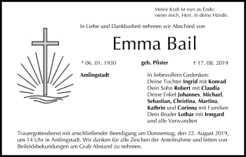 Anzeige von Emma Bail von MGO