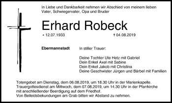 Anzeige von Erhard Robeck von MGO
