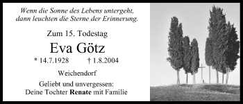 Anzeige von Eva Götz von MGO