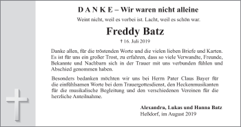 Anzeige von Freddy Batz von MGO