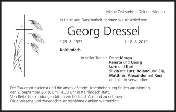 Anzeige von Georg Dressel von MGO