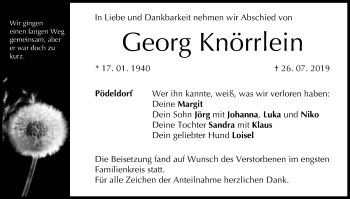 Anzeige von Georg Knörrlein von MGO