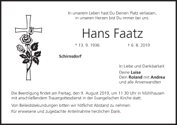 Anzeige von Hans Faatz von MGO