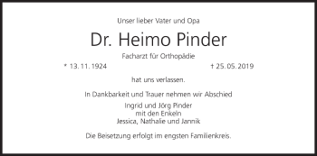 Anzeige von Heimo Pinder von MGO