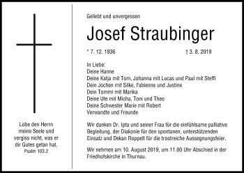 Anzeige von Josef Straubinger von MGO