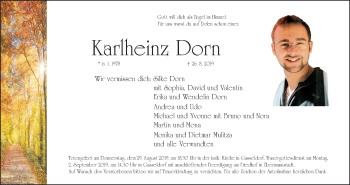 Anzeige von Karlheinz Dorn von MGO