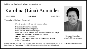 Anzeige von Karolina Aumüller von MGO