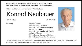 Anzeige von Konrad Neubauer von MGO