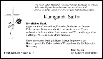 Anzeige von Kunigunda Saffra von MGO