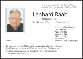 Anzeige von Lenhard Raab von MGO