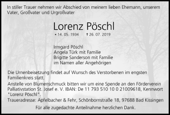 Anzeige von Lorenz Pöschl von MGO