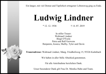Anzeige von Ludwig Lindner von MGO
