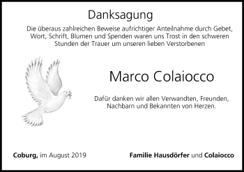 Anzeige von Marco Colaiocco von MGO