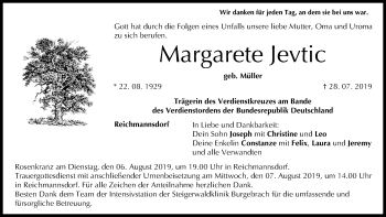 Anzeige von Margarete Jevtic von MGO
