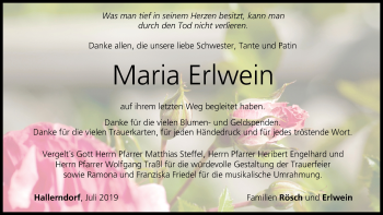 Anzeige von Maria Erlwein von MGO