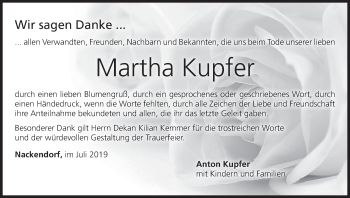 Anzeige von Martha Kupfer von MGO