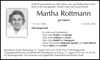 Anzeige von Martha Rottmann von MGO